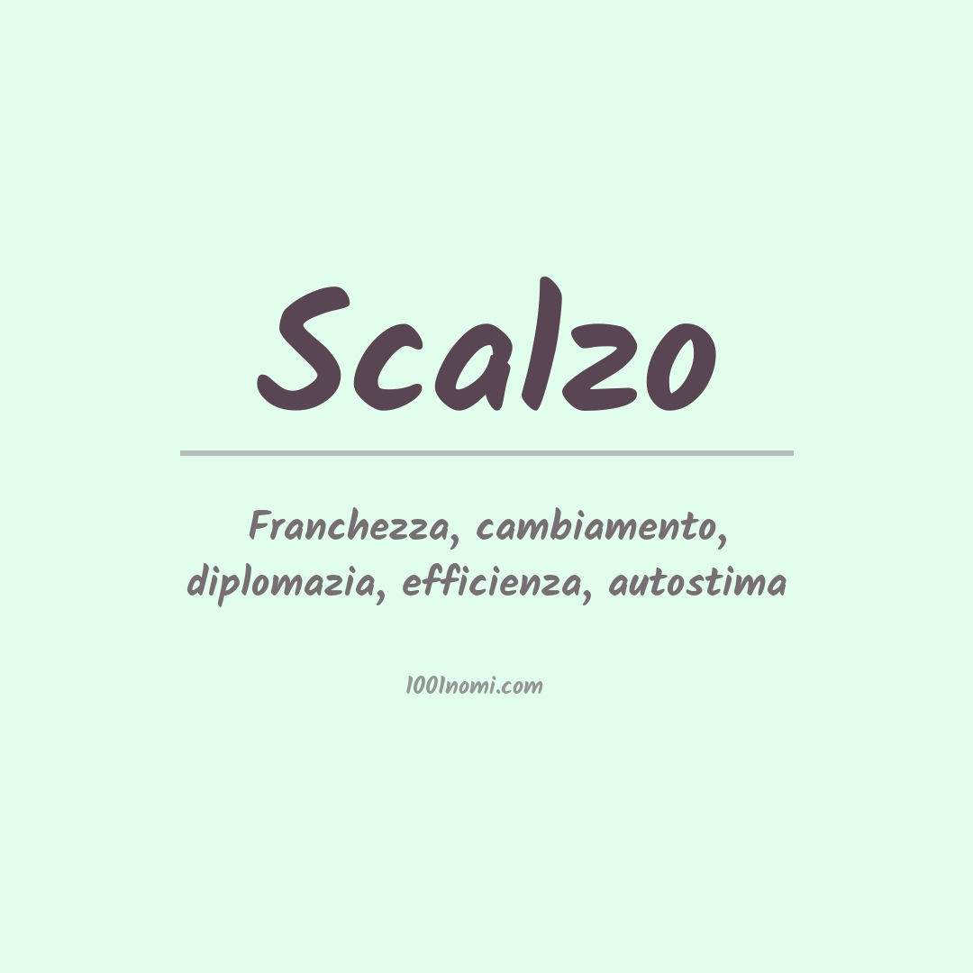 Significato del nome Scalzo