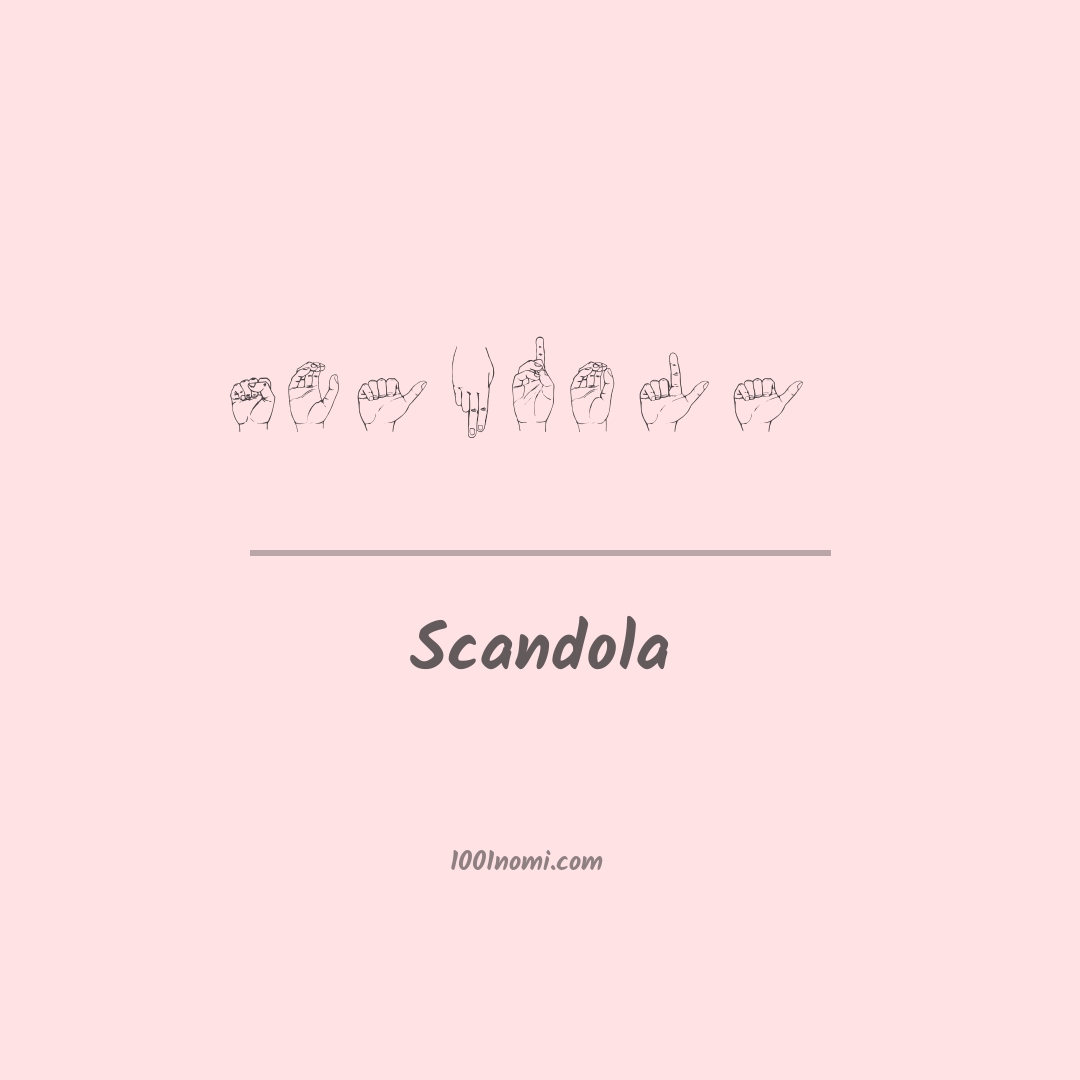 Scandola nella lingua dei segni