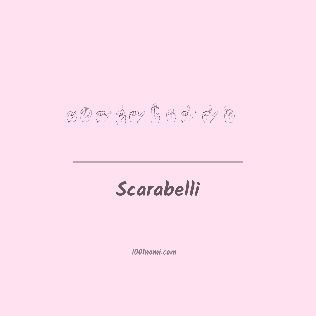 Scarabelli nella lingua dei segni