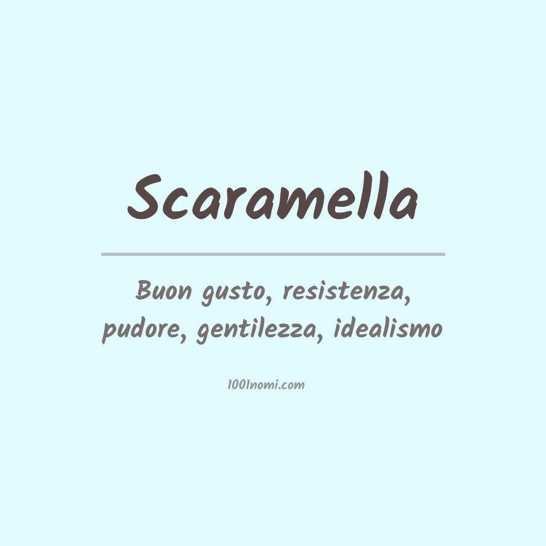 Significato del nome Scaramella