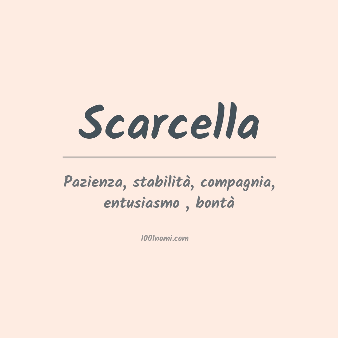 Significato del nome Scarcella