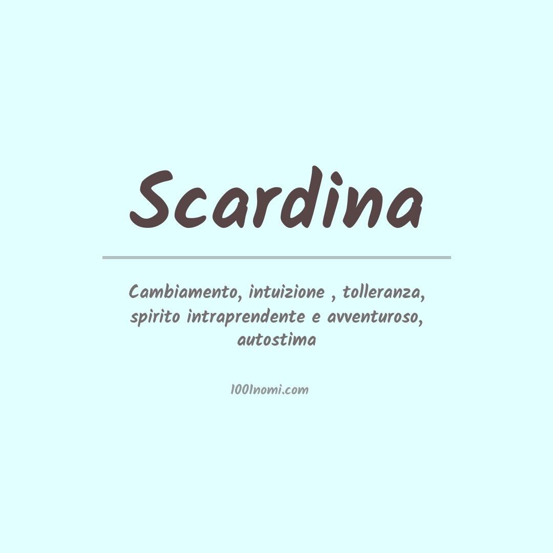 Significato del nome Scardina