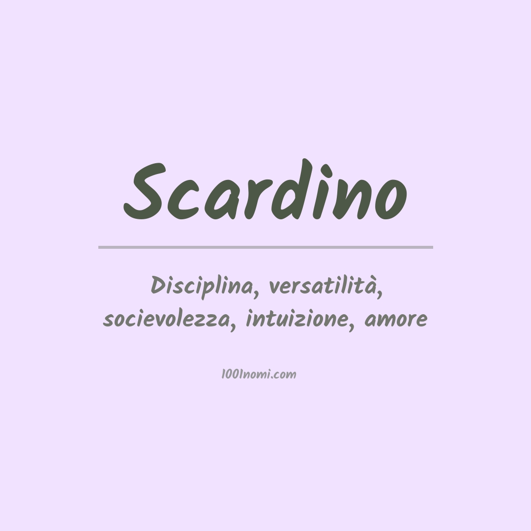 Significato del nome Scardino