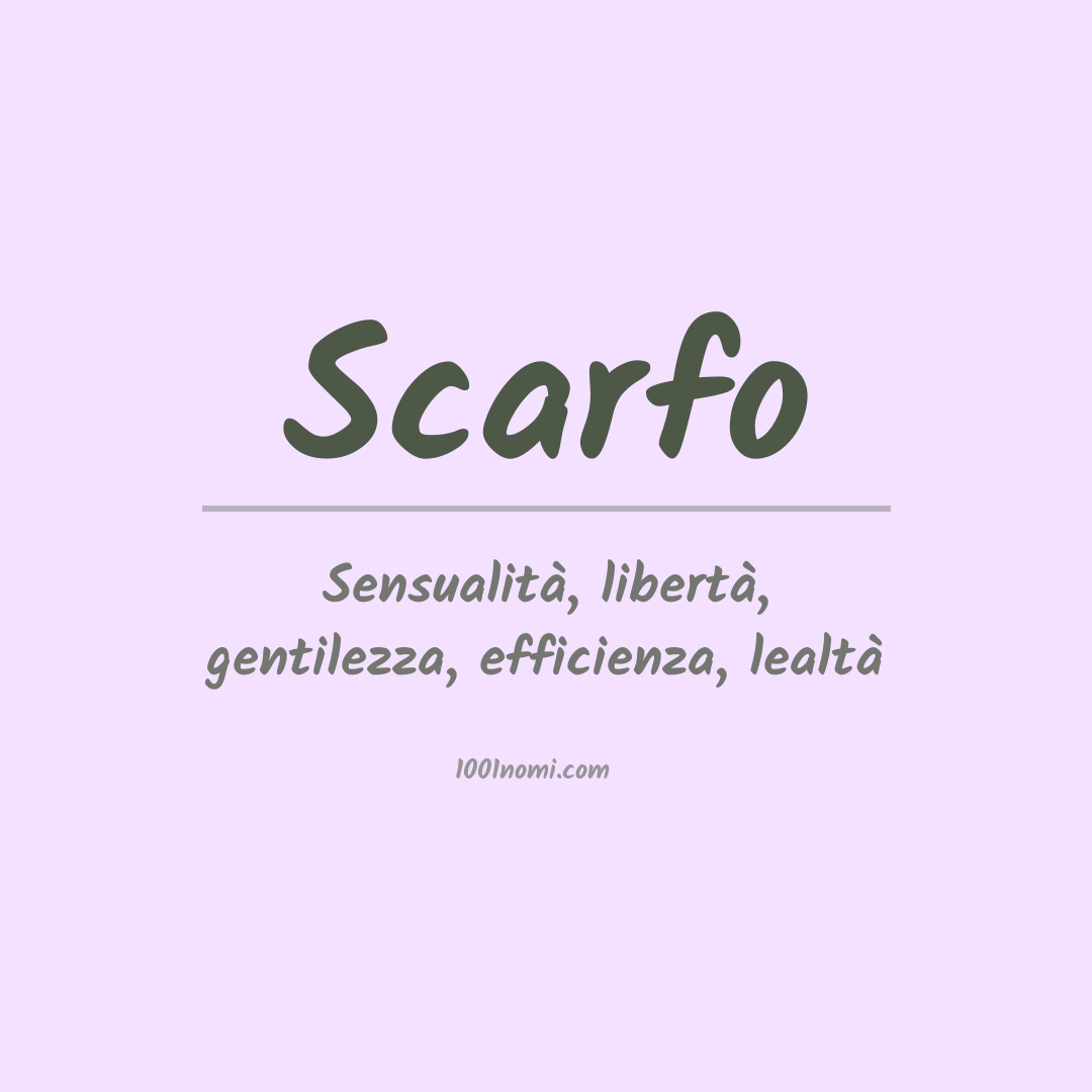 Significato del nome Scarfo