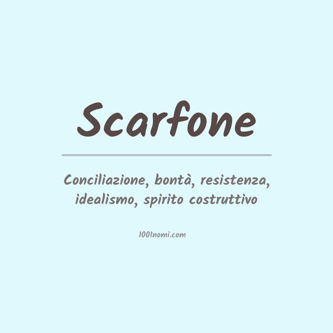 Significato del nome Scarfone