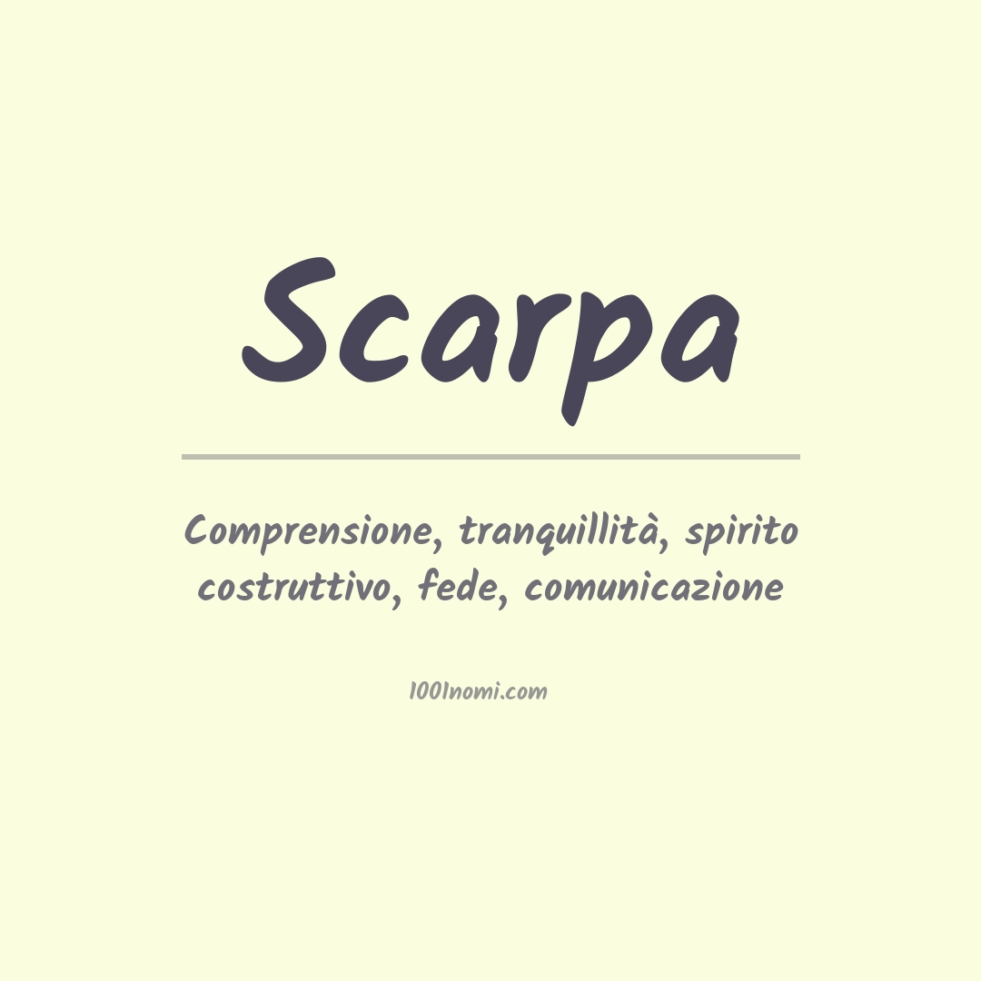 Significato del nome Scarpa