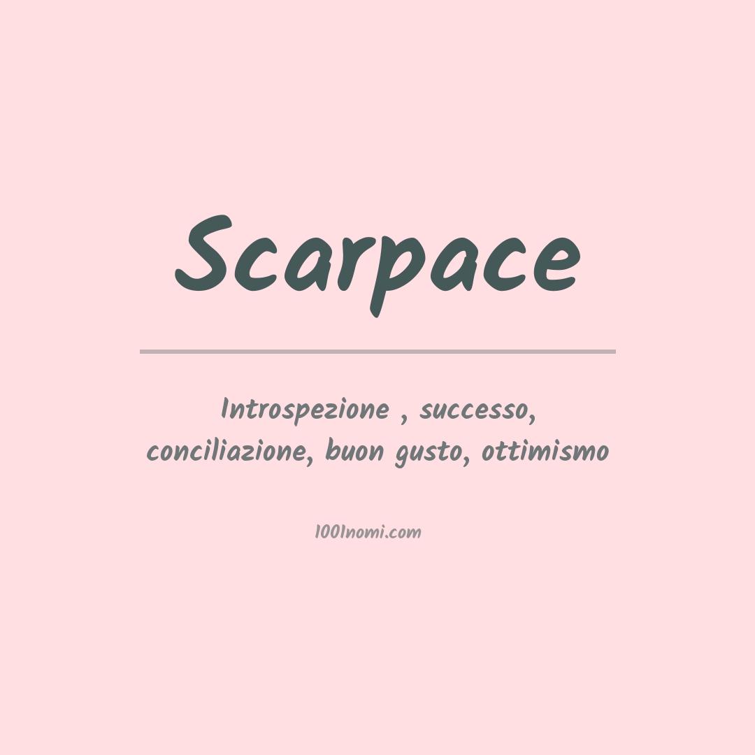 Significato del nome Scarpace