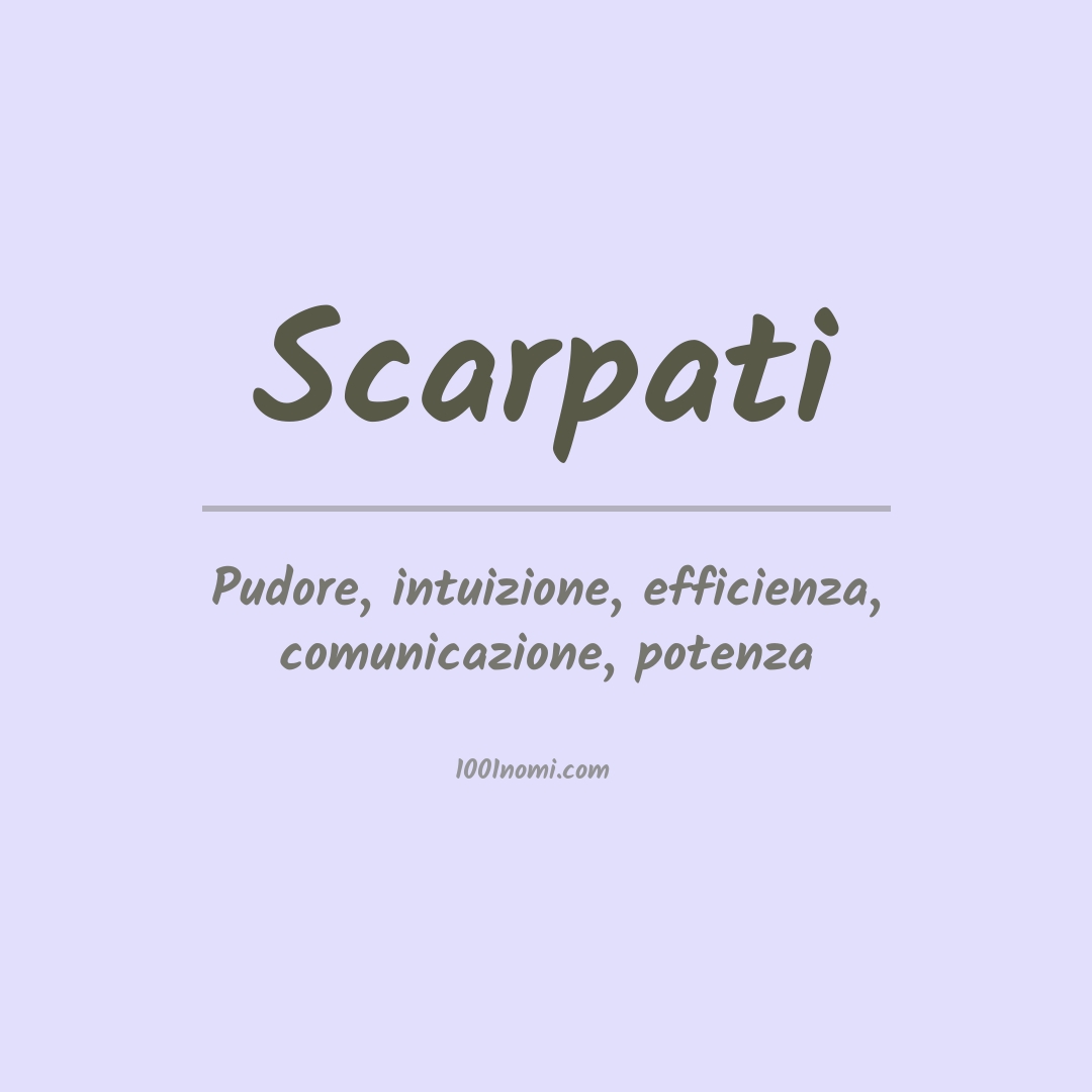 Significato del nome Scarpati