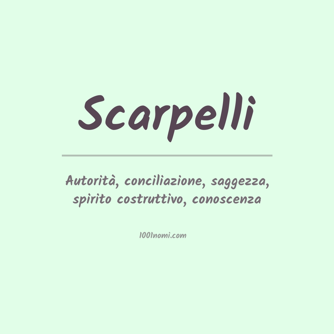 Significato del nome Scarpelli