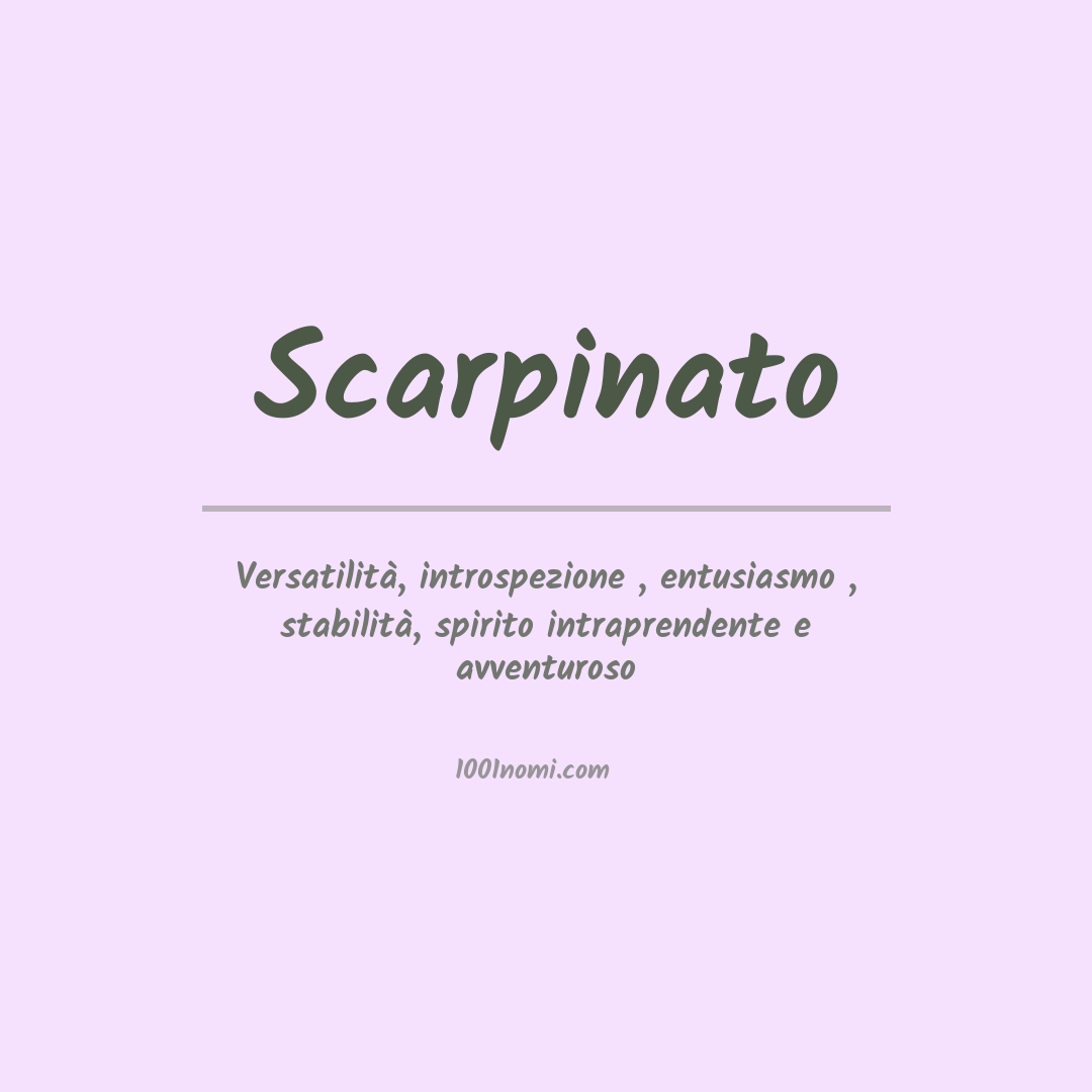 Significato del nome Scarpinato