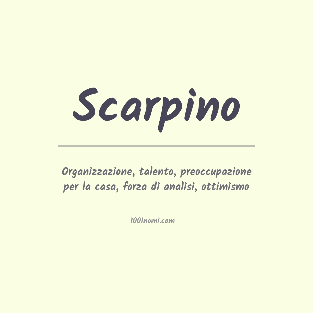 Significato del nome Scarpino