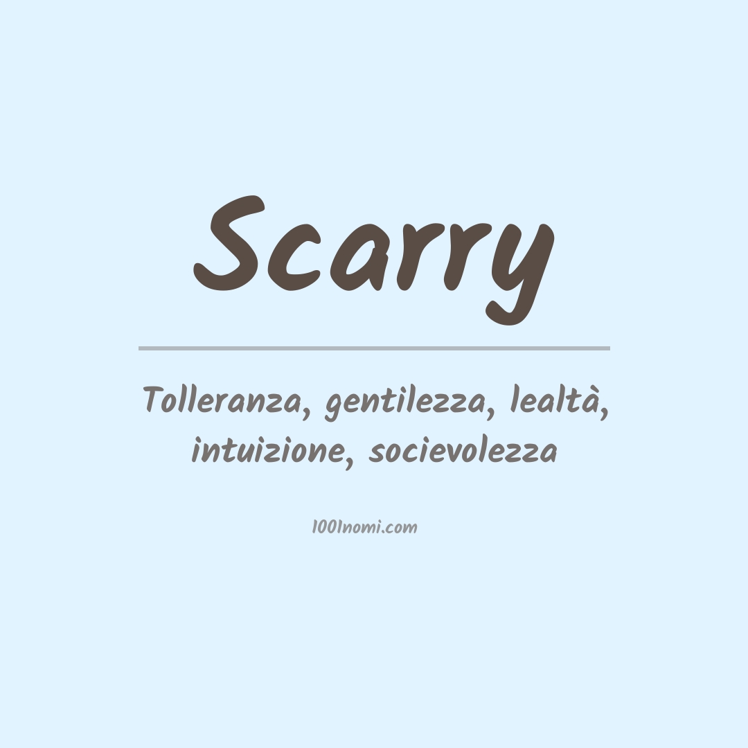 Significato del nome Scarry