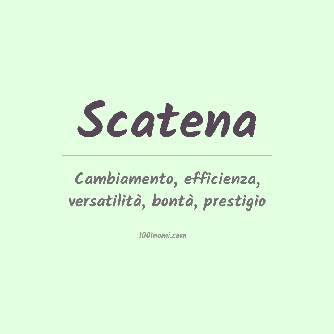 Significato del nome Scatena