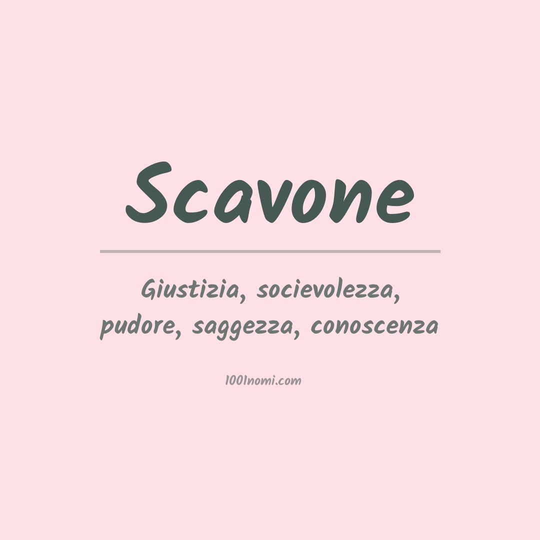 Significato del nome Scavone