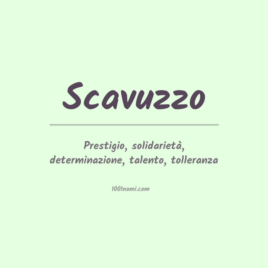 Significato del nome Scavuzzo