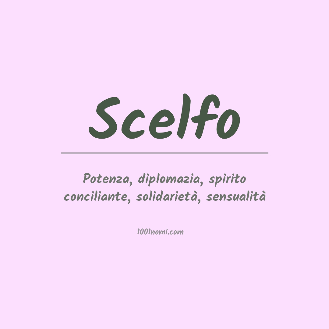 Significato del nome Scelfo