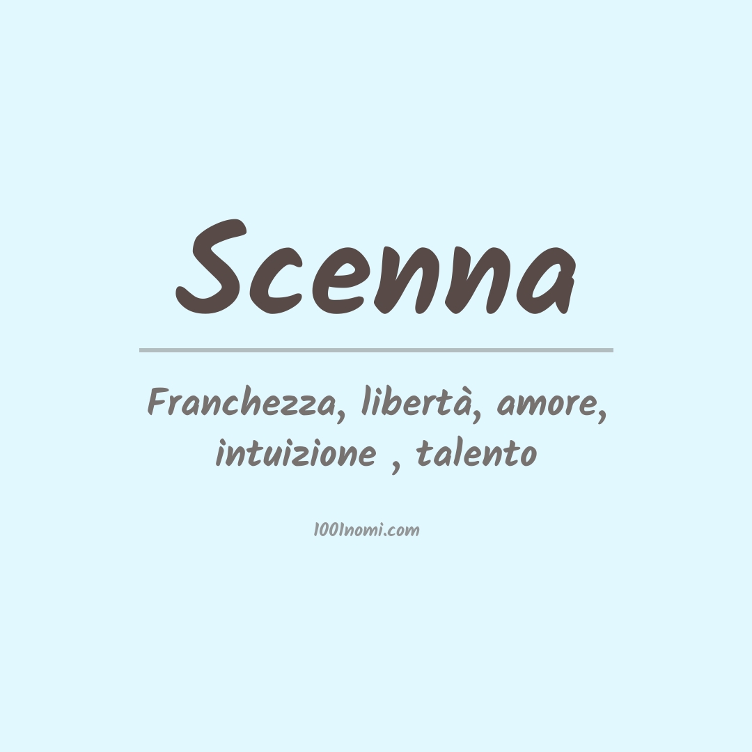 Significato del nome Scenna