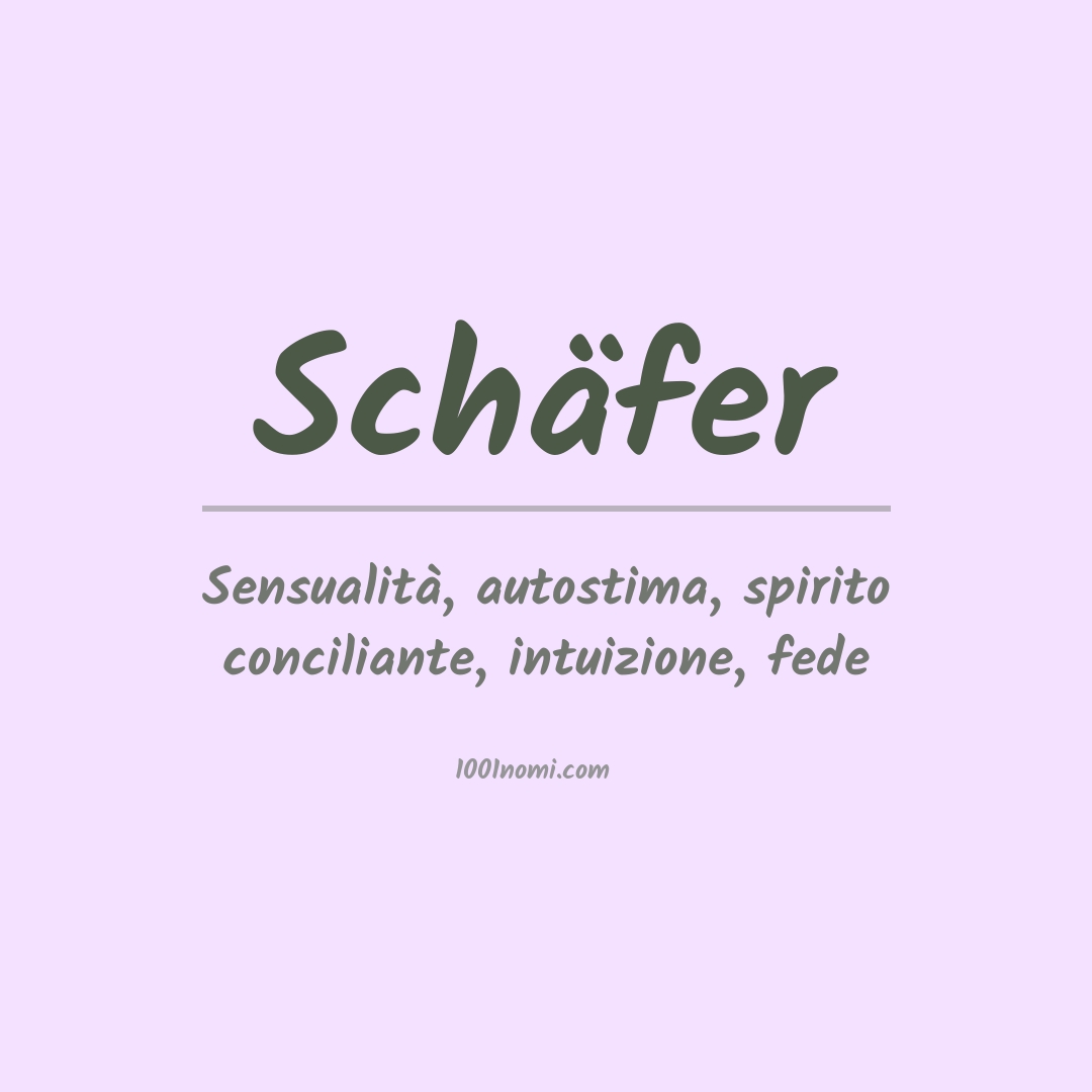 Significato del nome Schäfer