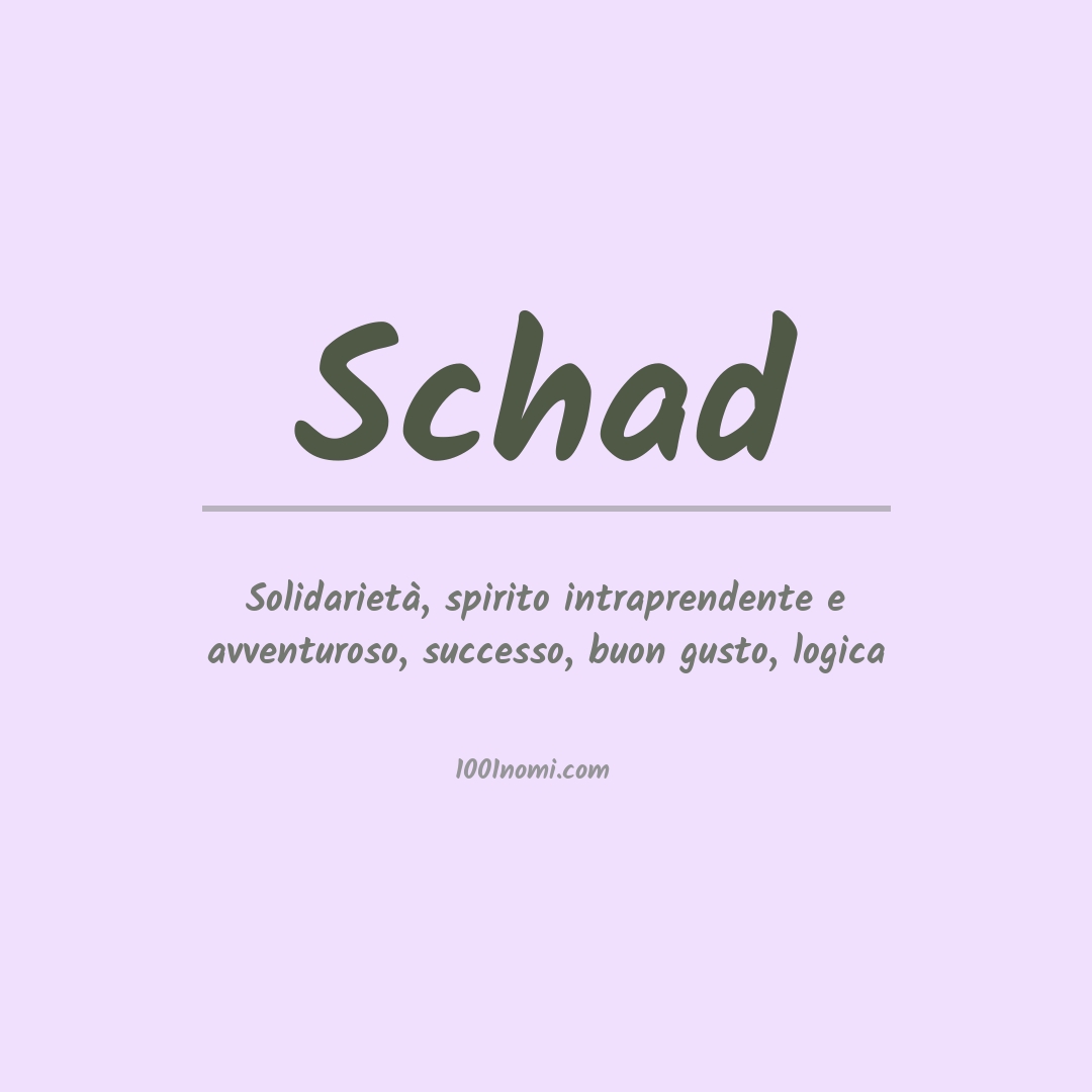 Significato del nome Schad