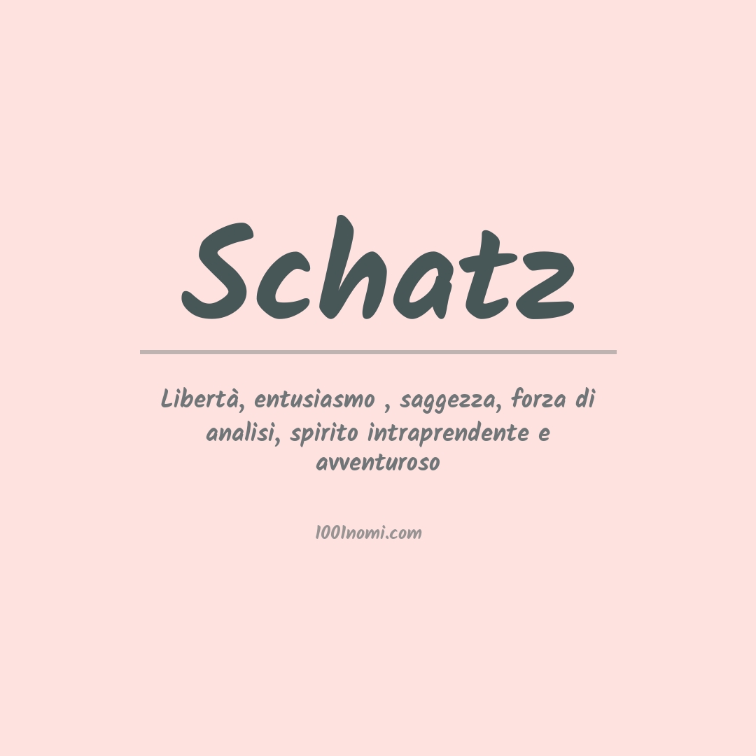 Significato del nome Schatz