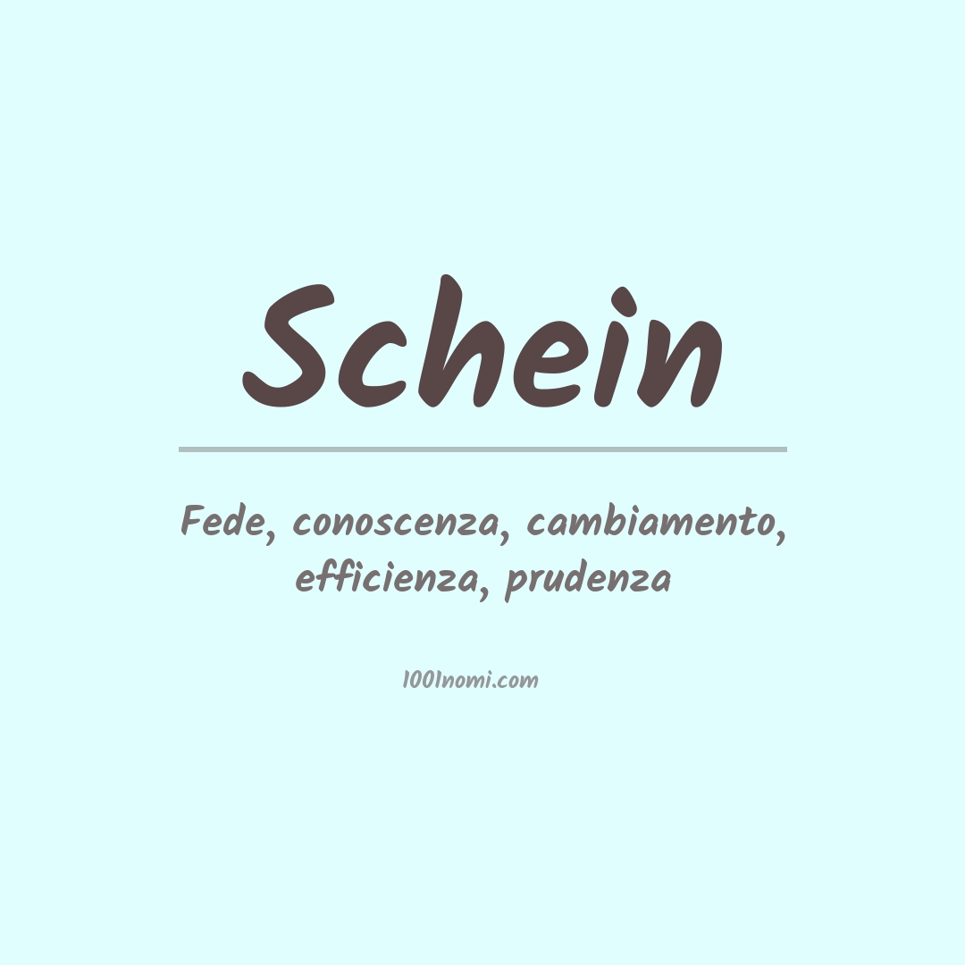 Significato del nome Schein