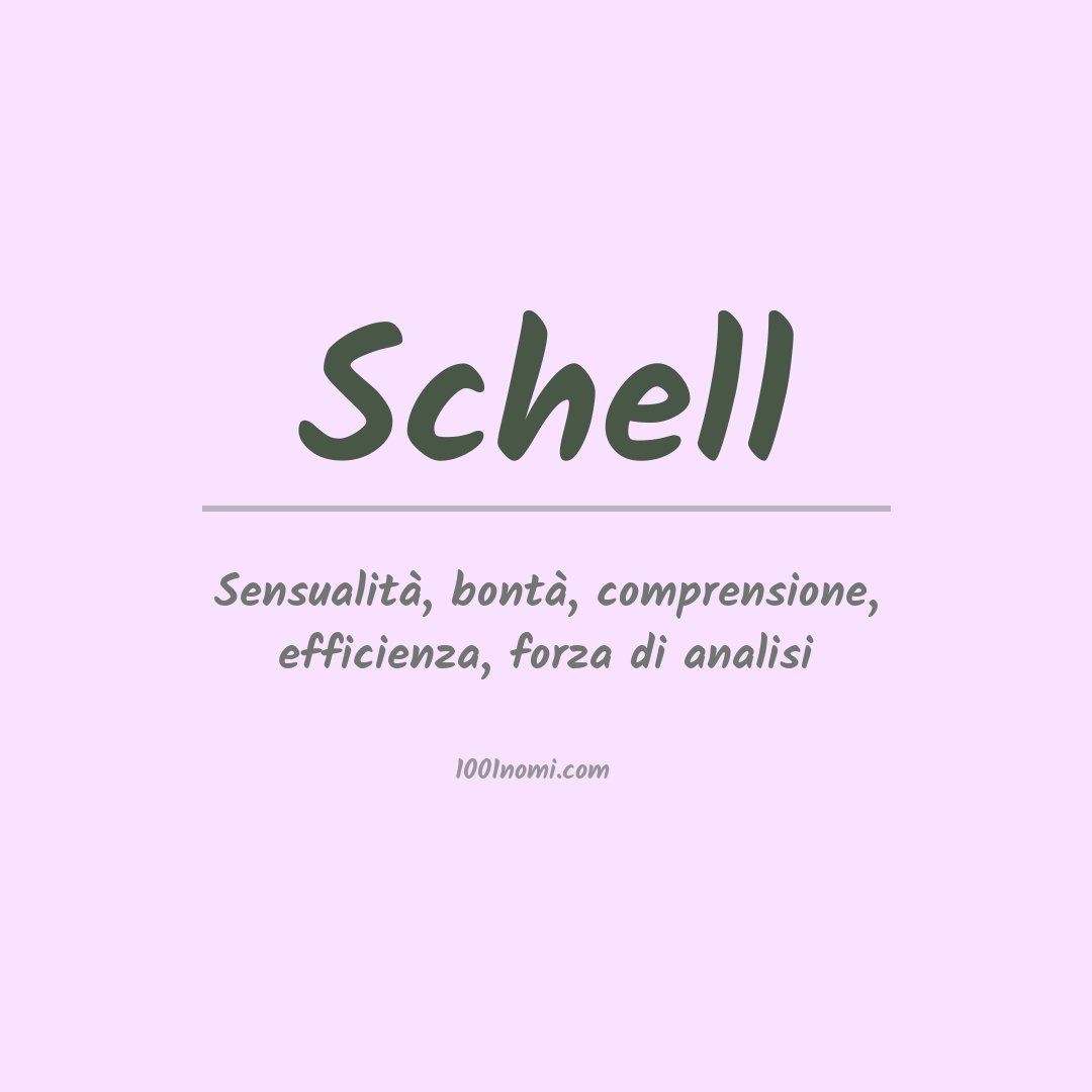 Significato del nome Schell