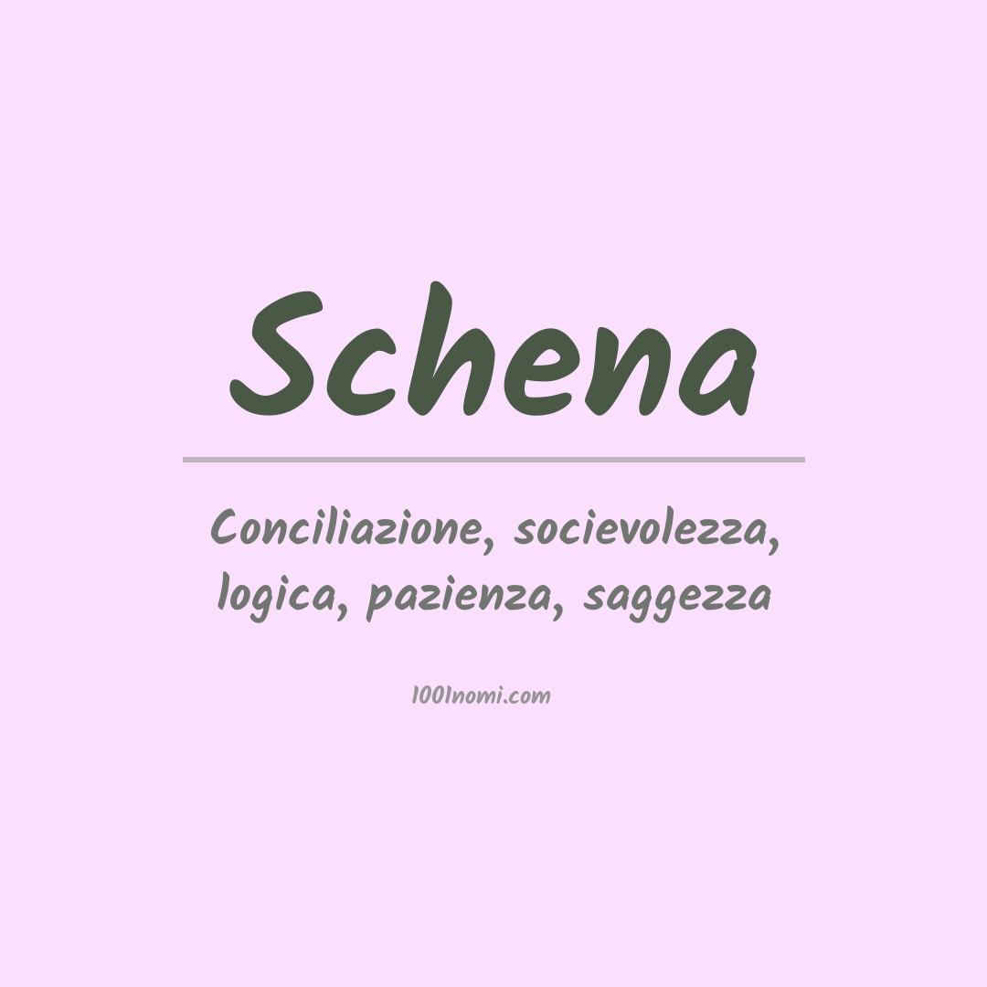 Significato del nome Schena