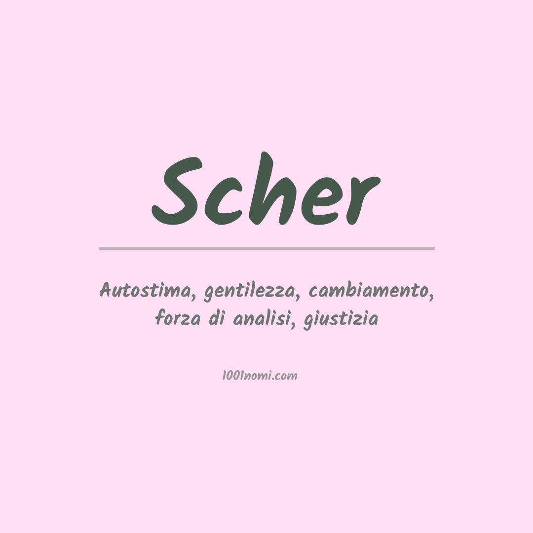 Significato del nome Scher