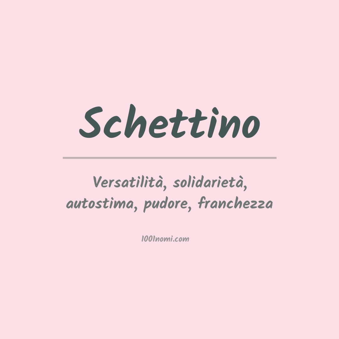 Significato del nome Schettino