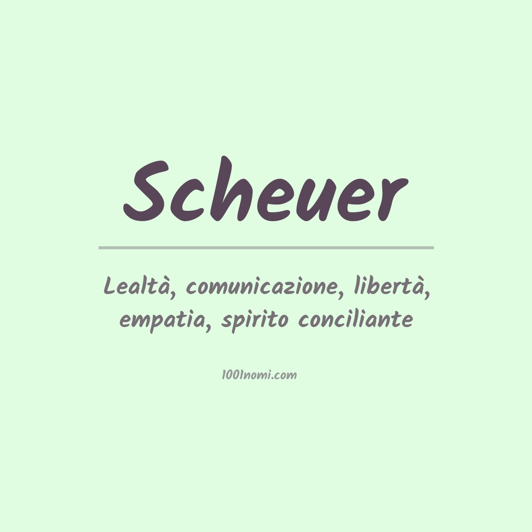 Significato del nome Scheuer