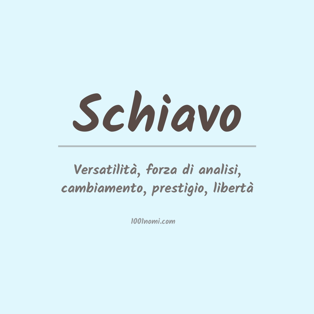 Significato del nome Schiavo