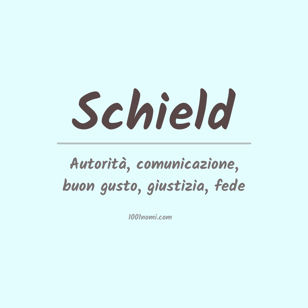 Significato del nome Schield