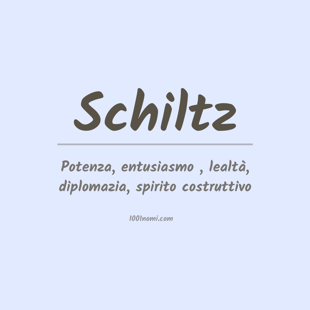 Significato del nome Schiltz