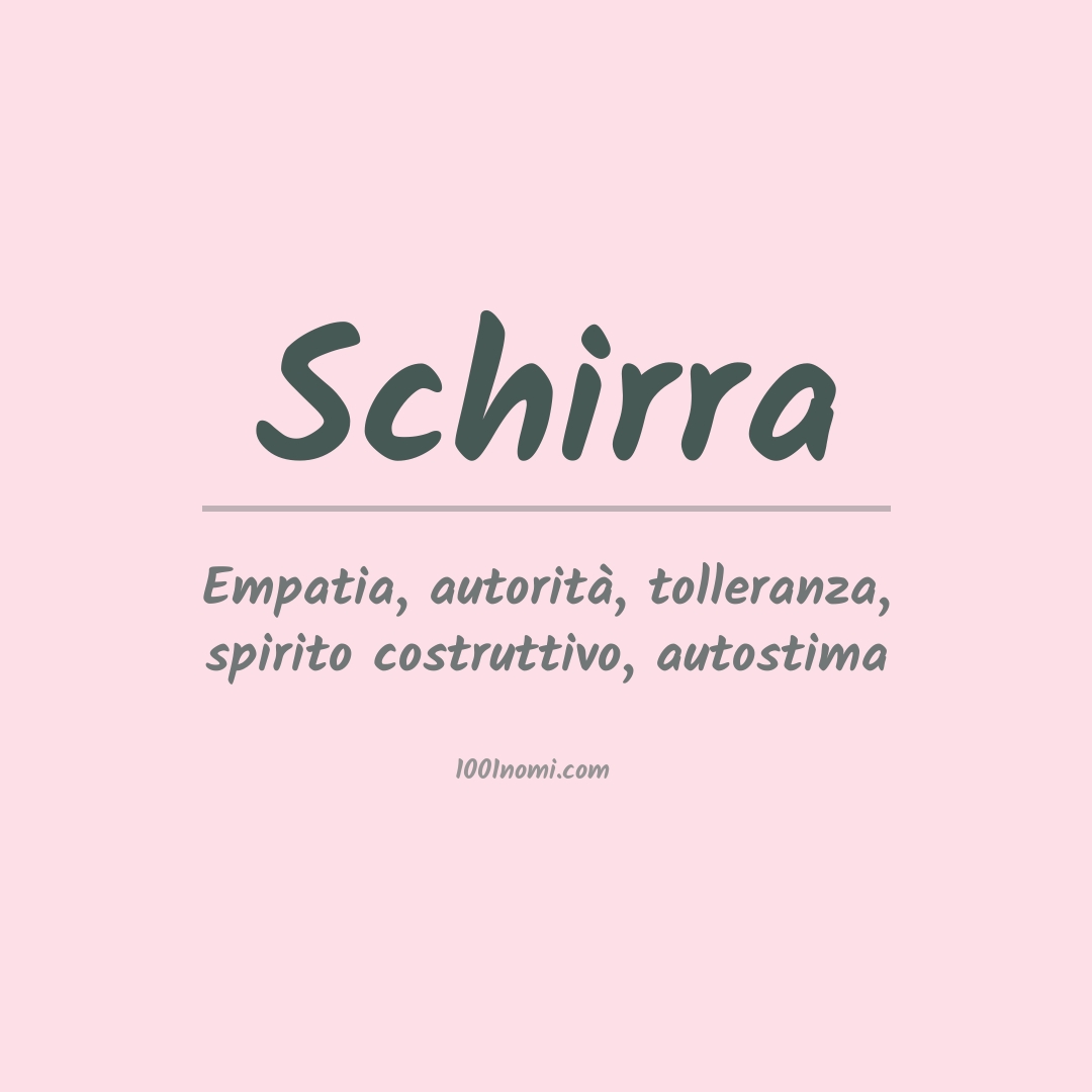 Significato del nome Schirra