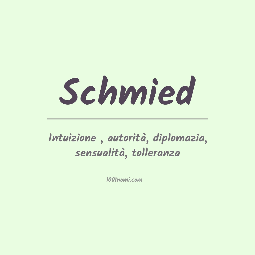 Significato del nome Schmied