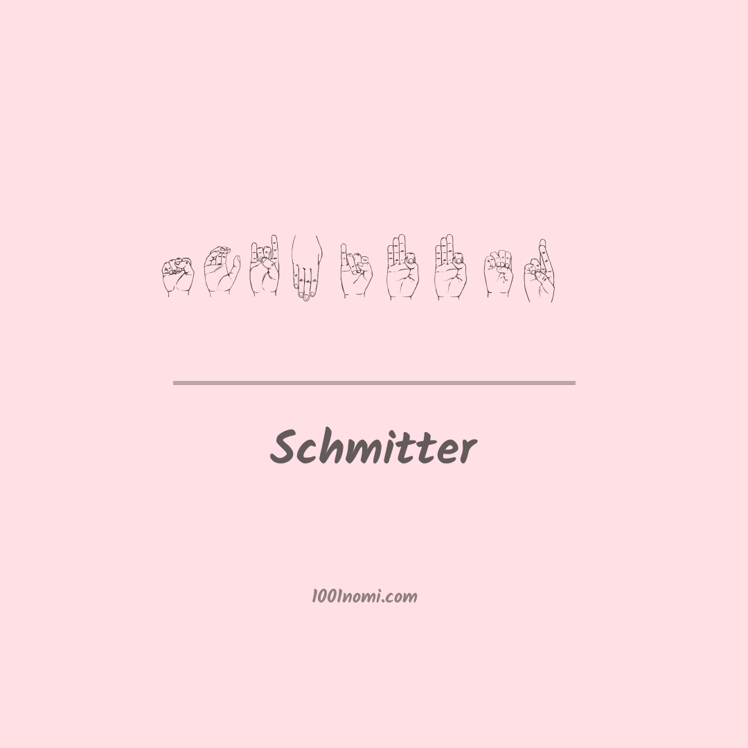 Schmitter nella lingua dei segni