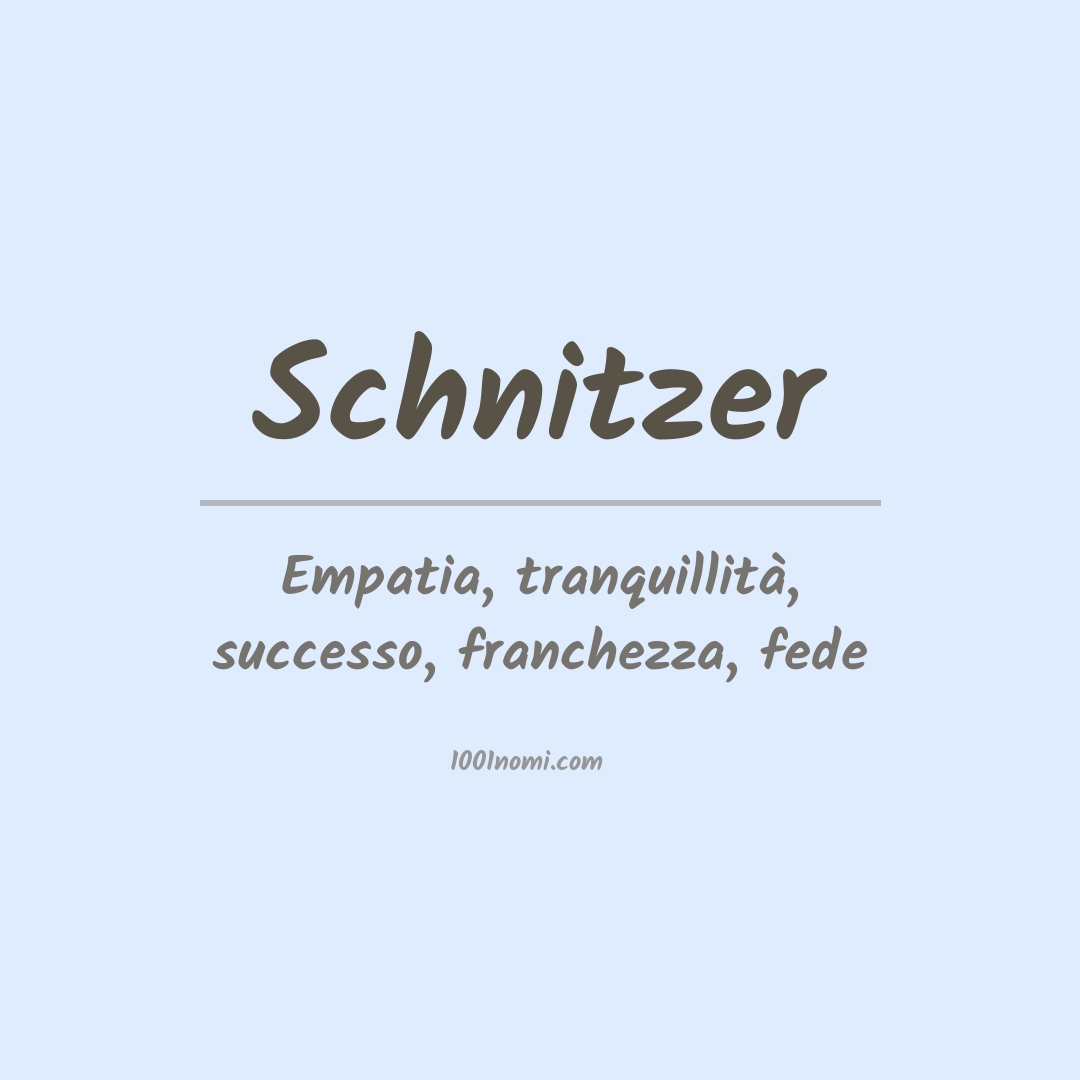 Significato del nome Schnitzer