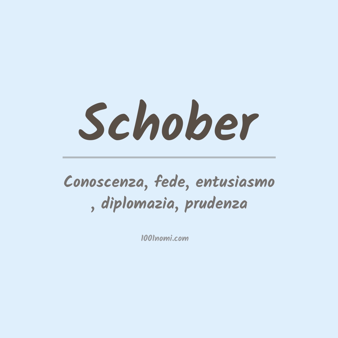 Significato del nome Schober