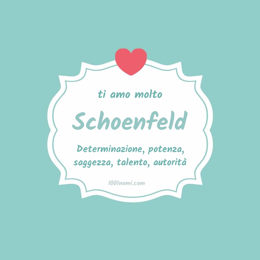 ti amo molto Schoenfeld Ti amo molto Schoenfeld