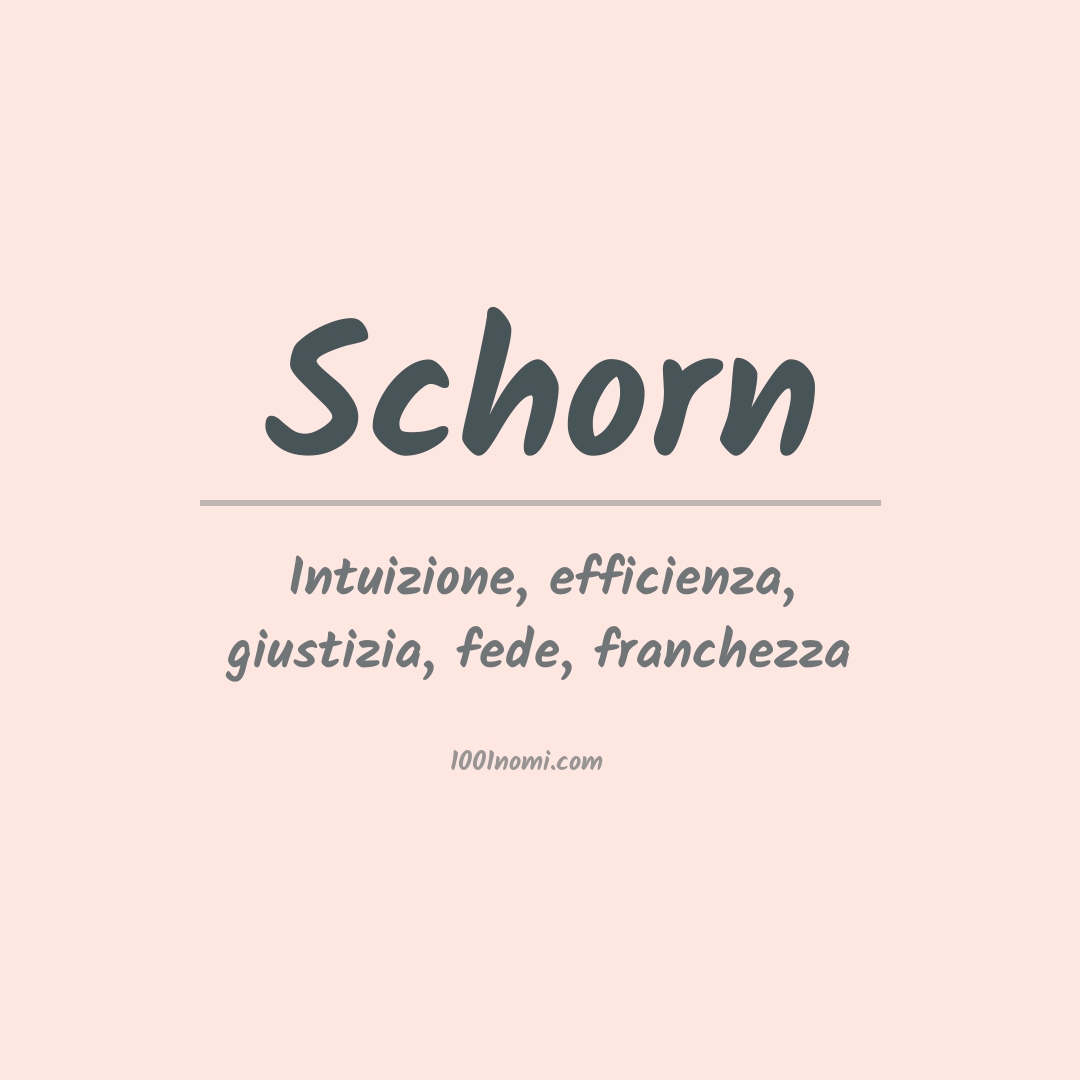 Significato del nome Schorn