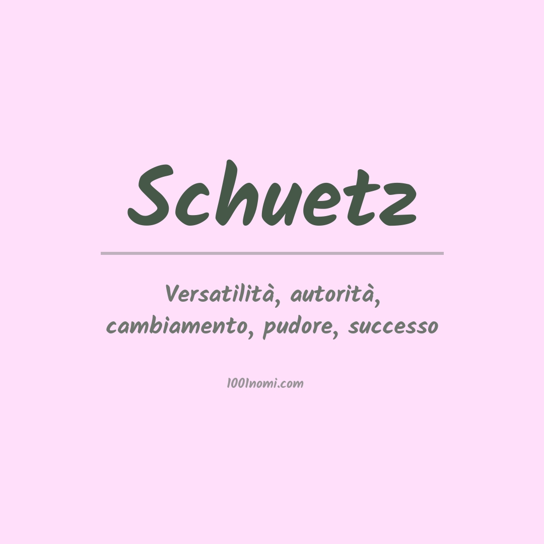 Significato del nome Schuetz