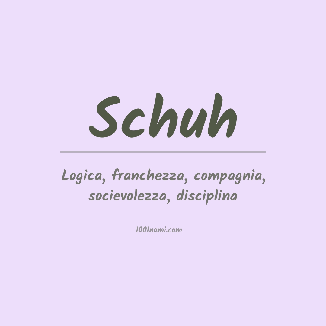 Significato del nome Schuh