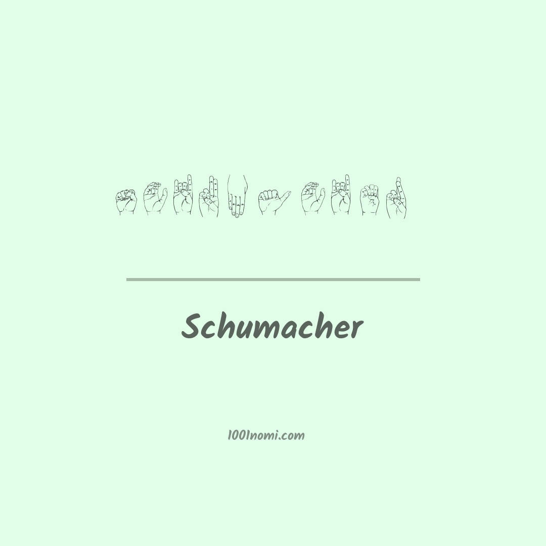 Schumacher nella lingua dei segni