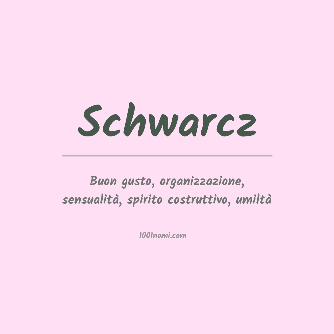 Significato del nome Schwarcz