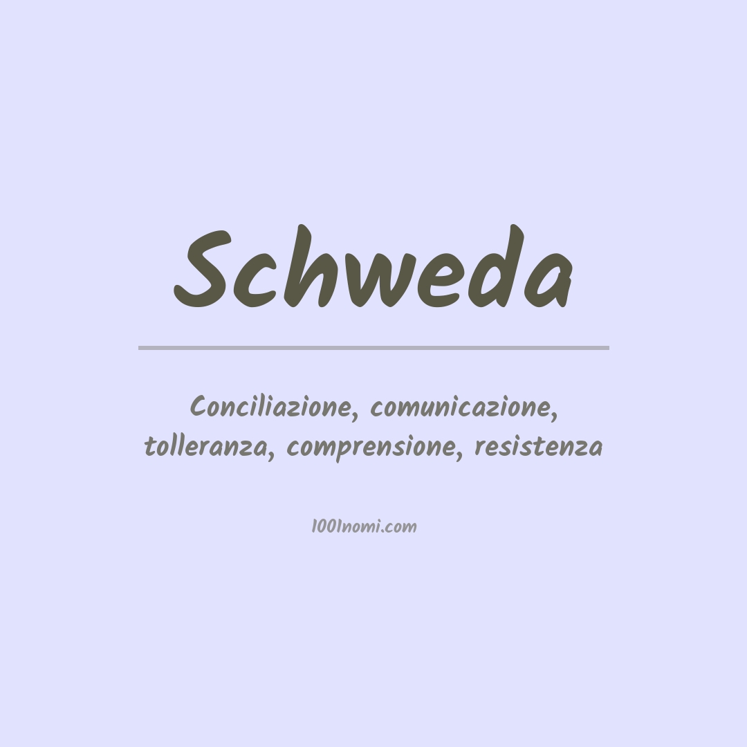 Significato del nome Schweda