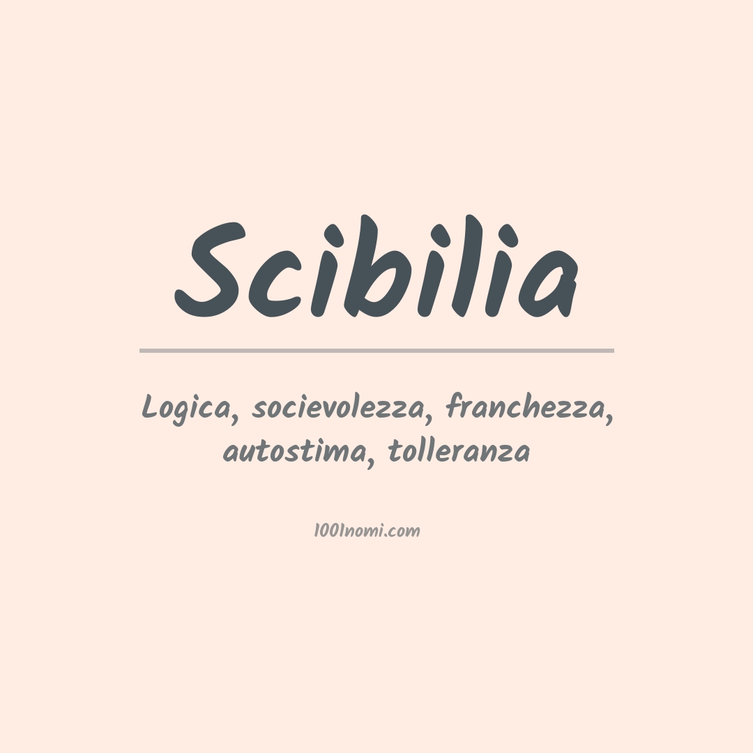 Significato del nome Scibilia