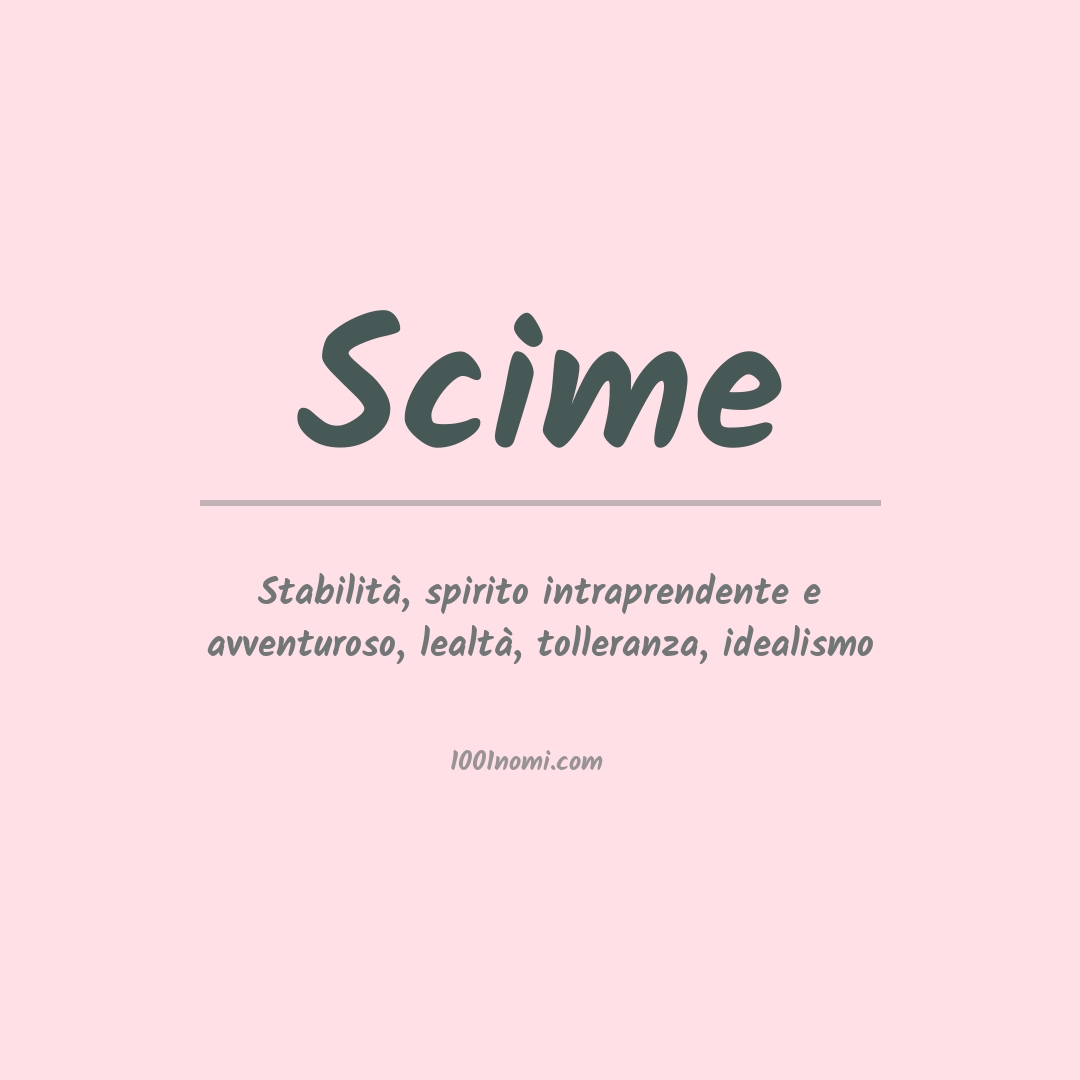 Significato del nome Scime