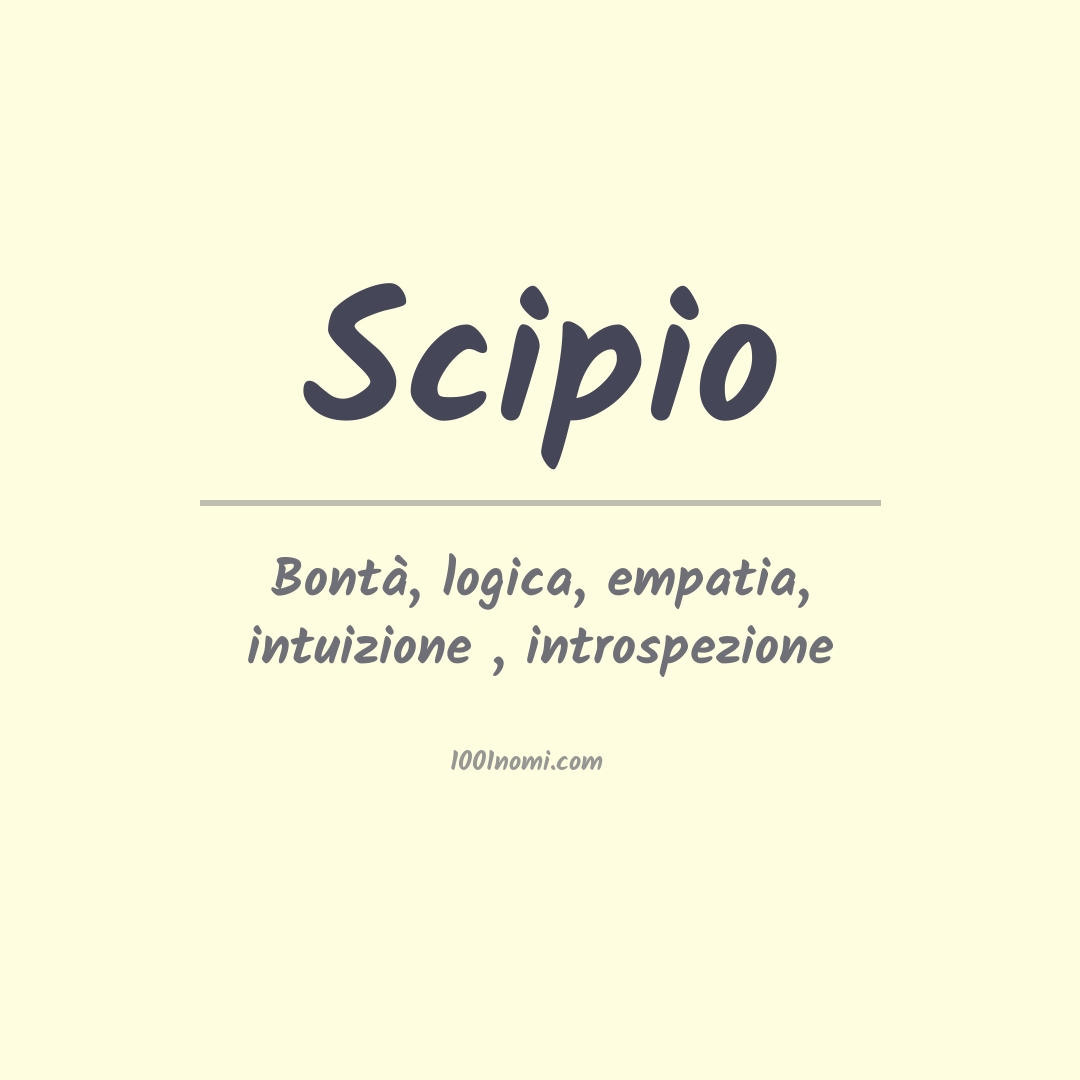 Significato del nome Scipio