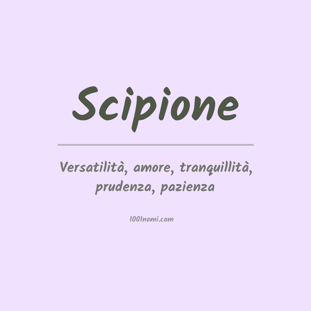 Significato del nome Scipione