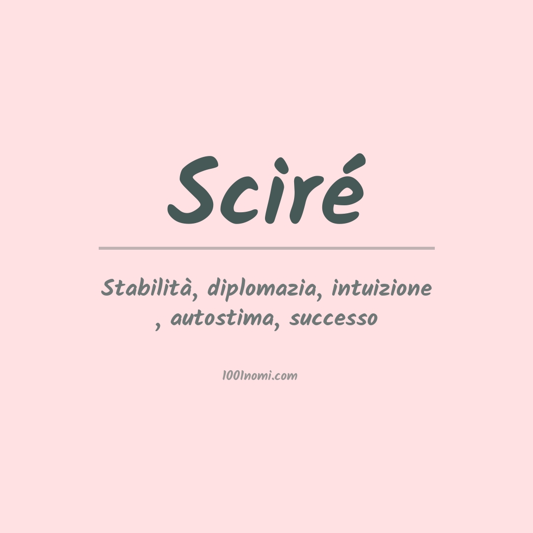 Significato del nome Sciré